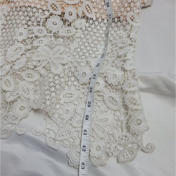 FREE PEOPLE dress‎ La Spezia white floral crochet lace bridal M - Picture 15 of 15